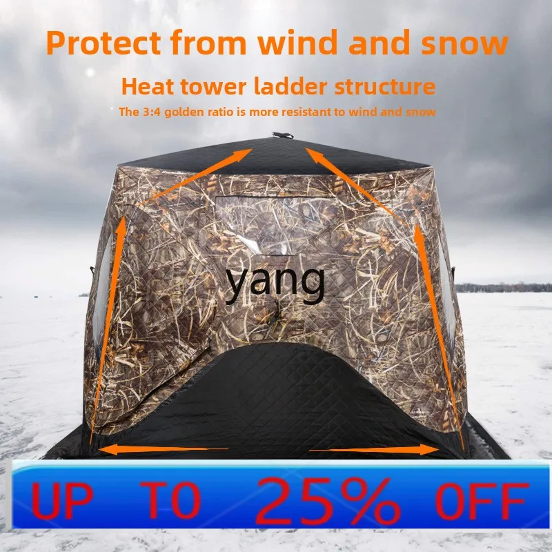 LH Outdoor Winter Fishing Camping Equipment Padded Cotton Extreme Cold Warm Rainproof Cold Quick Open