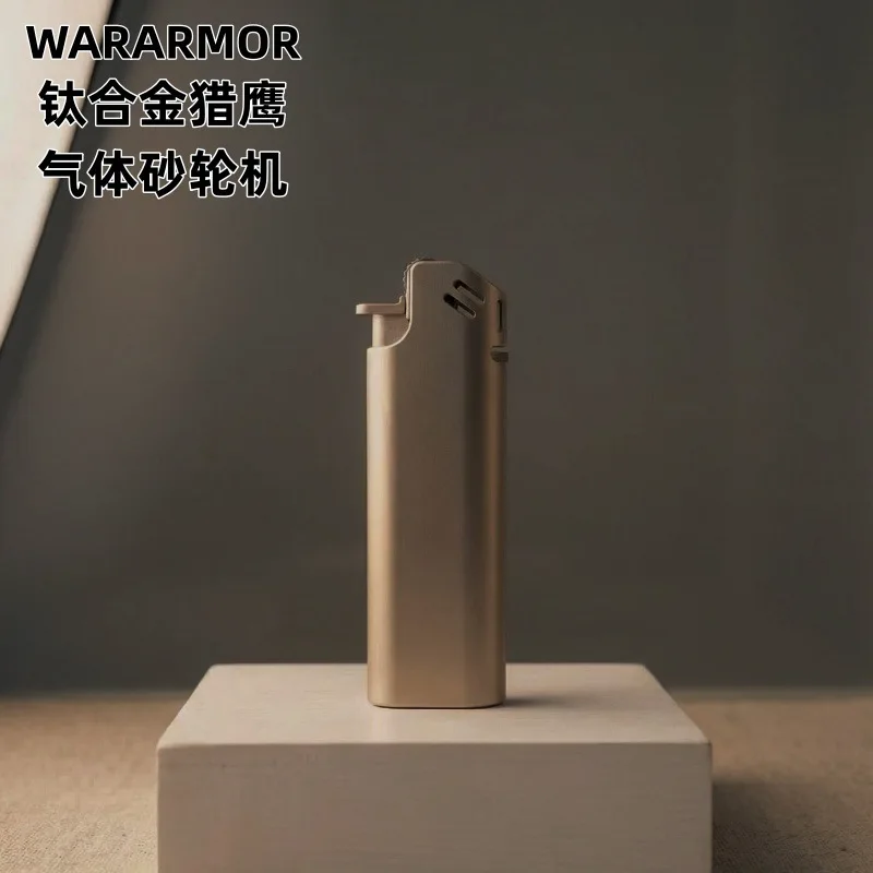 New Armor Titanium Alloy Integrated Grinding Wheel Gas Men's Lighter High Sealing and Durable Gas Machine for Boyfriend