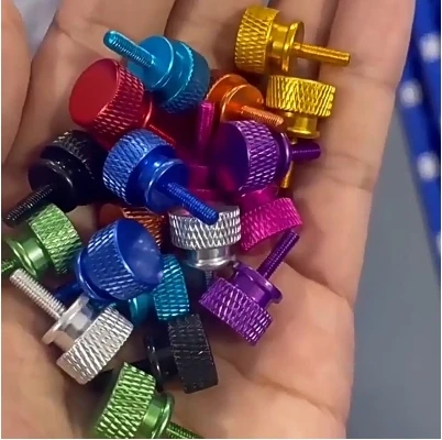 2~3PCS Knurl High Step Head Hand Tighten Thumb Screws M3 M3.5 Colorful Aluminum Thumb Screws Computer Case Bolts