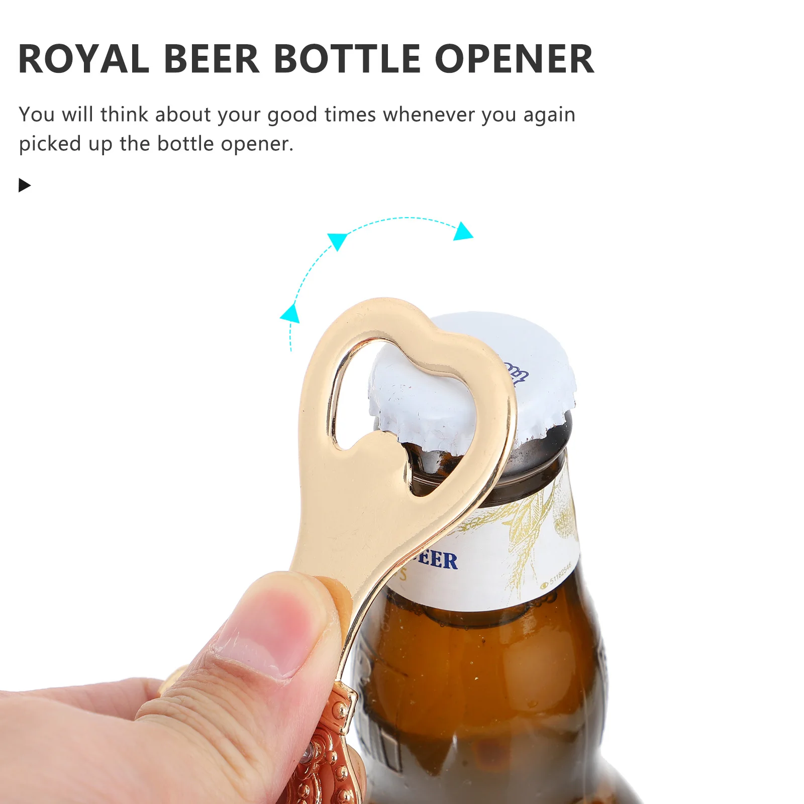 

12 Pcs Bottle Opener Crown Corkscrew Universal Metal Openers Golden Beverage Zinc Alloy Cap