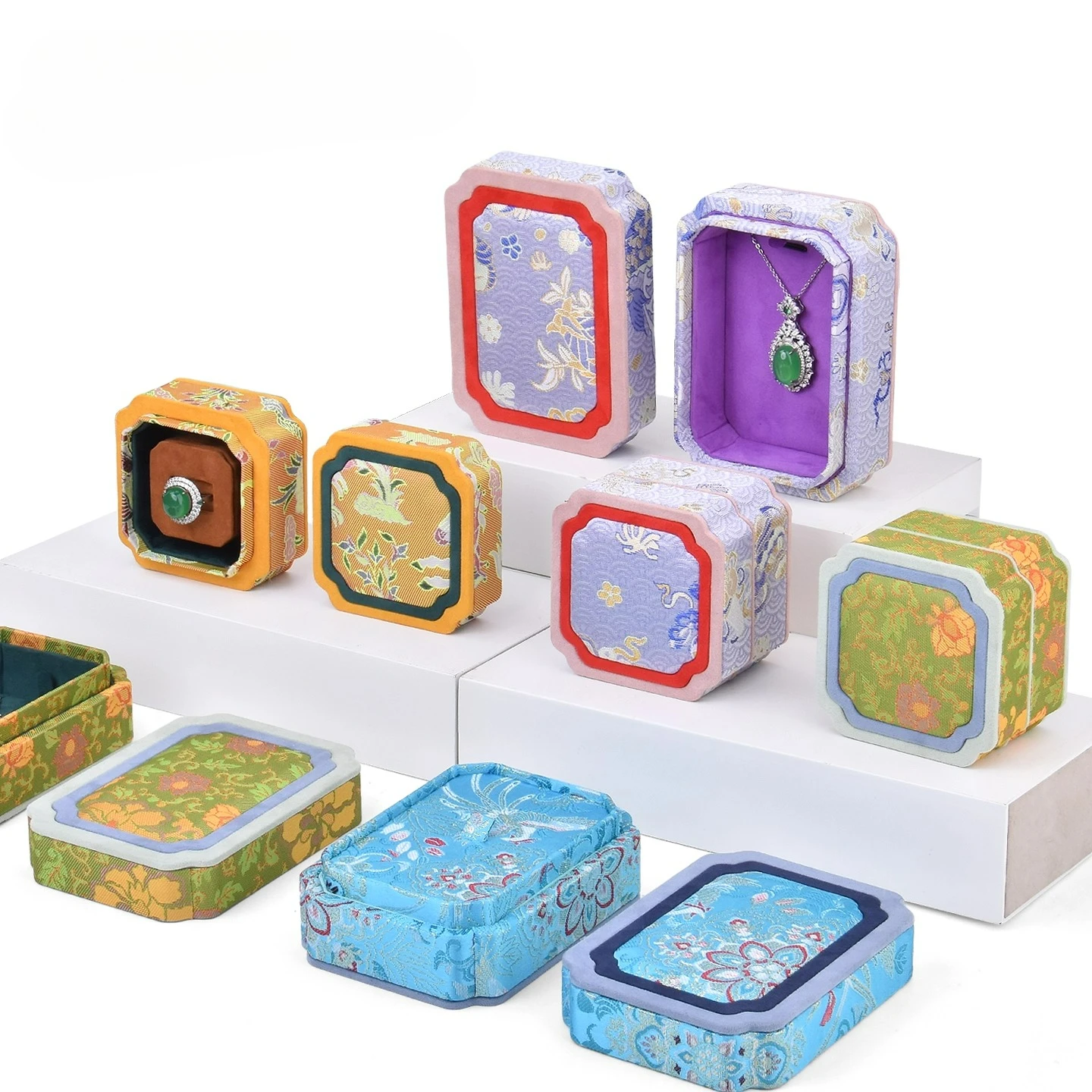 

Song brocade jewelry box, ring, necklace, bracelet, pendant, storage box, jade bracelet, brocade box, counter display props
