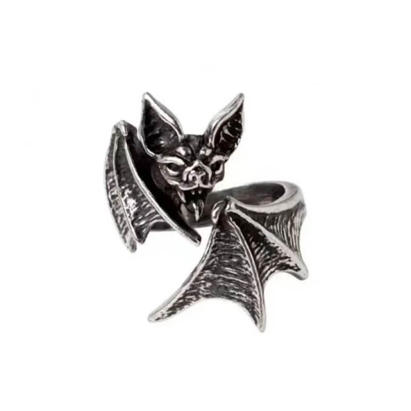 Fashion Punk Animal Bat Open Ring Men Women Accessories Personalized Gothic Party Jewelry Gifts