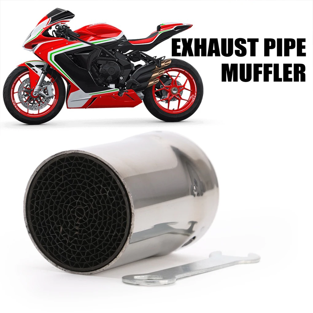 Universal Motorcycle 48MM Front Mid End Catalyst DB Killer for Motorcycle Exhaust Muffler Silencer Stainless Steel Muffler Valve