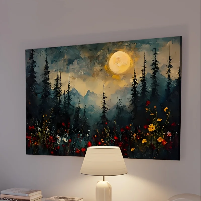 Moonlit Forest Canv… - image