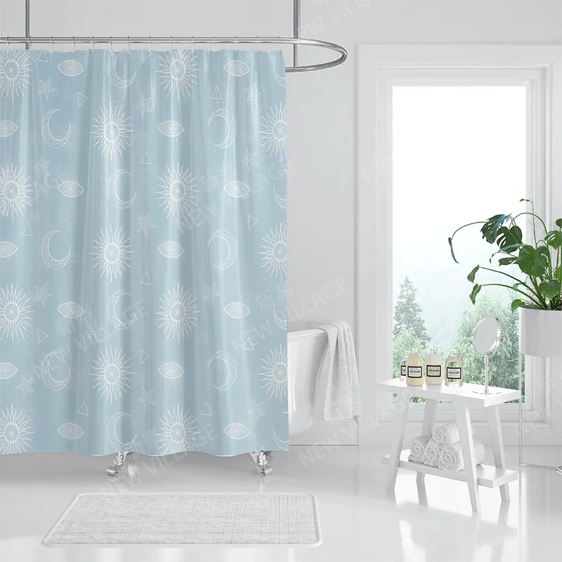 Waterproof fabric shower curtains Bathroom curtain accessories 180x200 Bath curtain for shower 240*236 nordic boho decoration