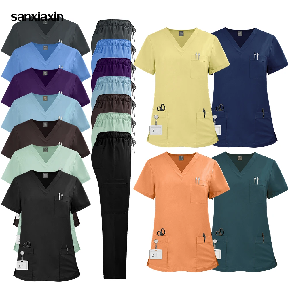 

Wholesale Price Medical Uniforms Women Doctor Nurse Scrubs Set Lab Hospital Operating Room Accessories Dentist Surgical Workwear