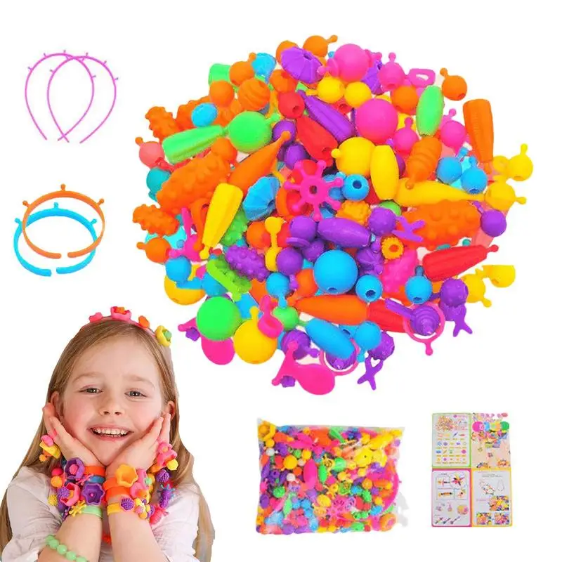 Perline popolari per bracciali Snap Pop perline gioielli che fanno Set di giocattoli creativo fai da te fatto a mano Puzzle di perline multifunzionale