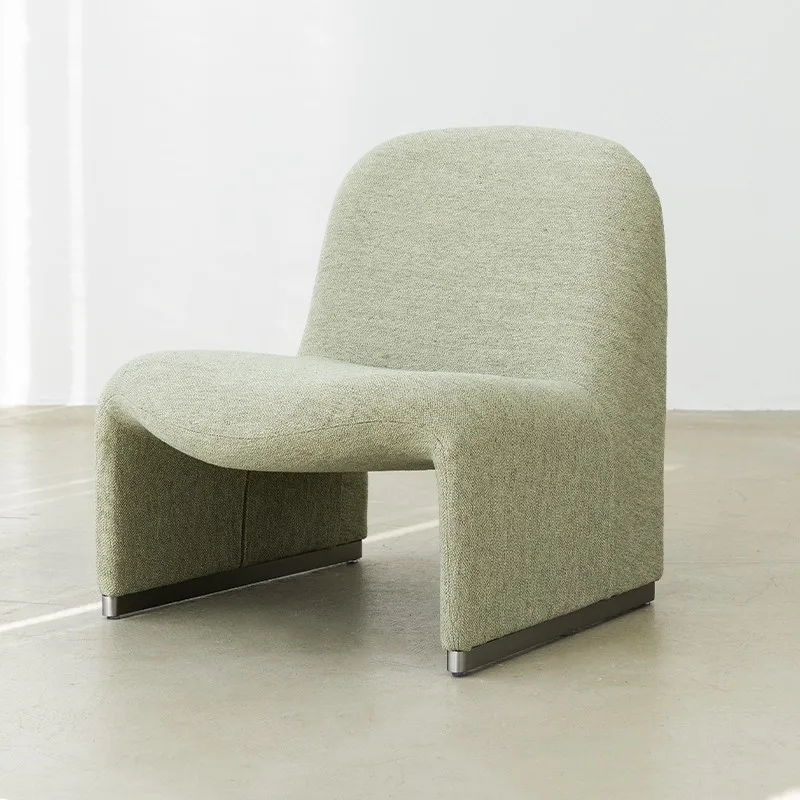 

Nordic Light Luxury Style Furniture Living Room Sofa Chair Small-Sized Apartment Hotel Wooden Backrest Chair Simple Single Sofa
