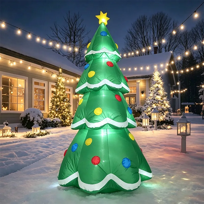 1.8 meters inflatable Christmas tree air mold outdoor courtyard Christmas decoration LED luminous holiday party arrangement