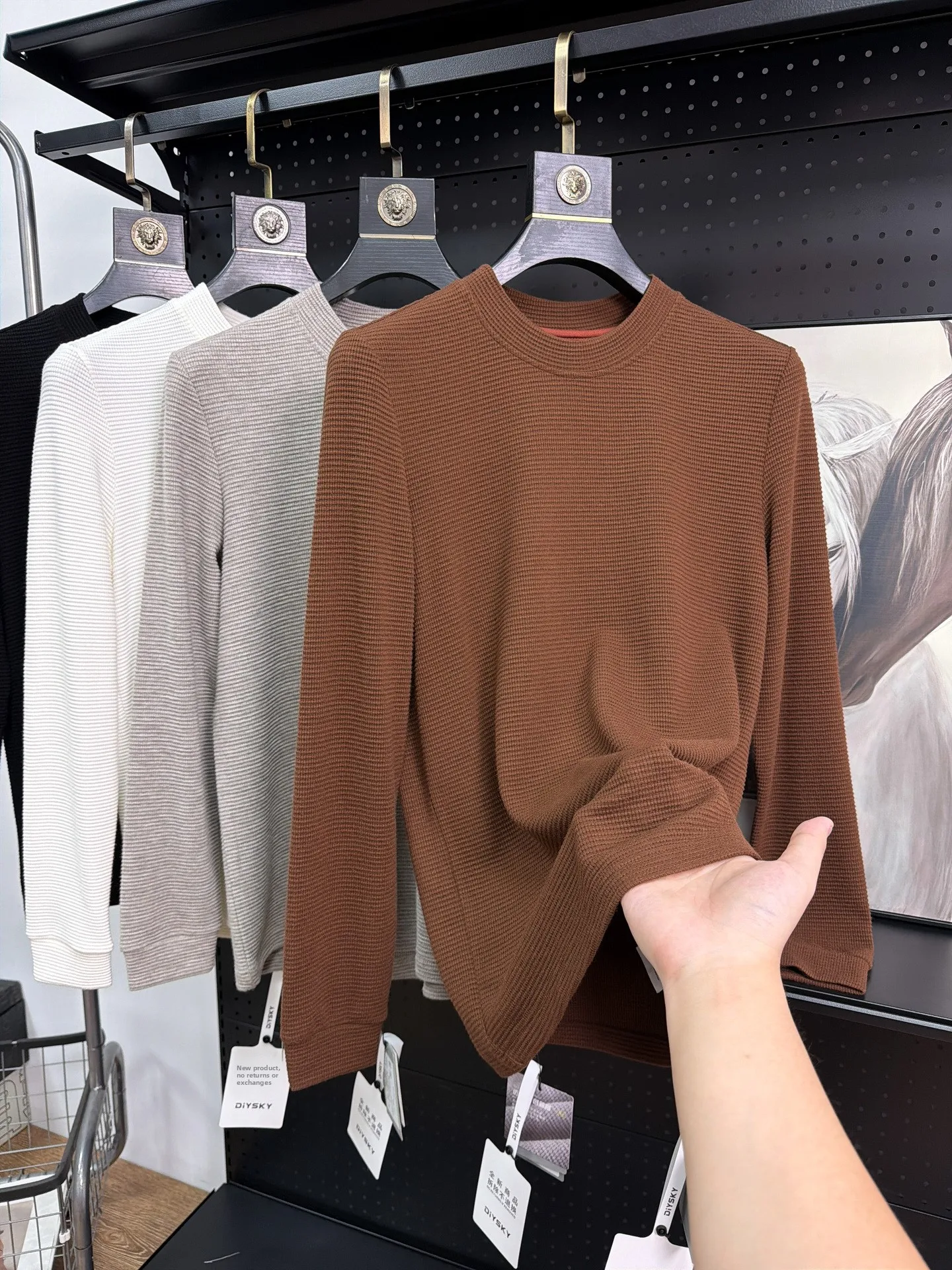 Cloud Soft Touch Men's Long Sleeve round Neck Knitted Sweater Autumn Fashion Casual Warm Comfortable Versatile Skin-friendly ...