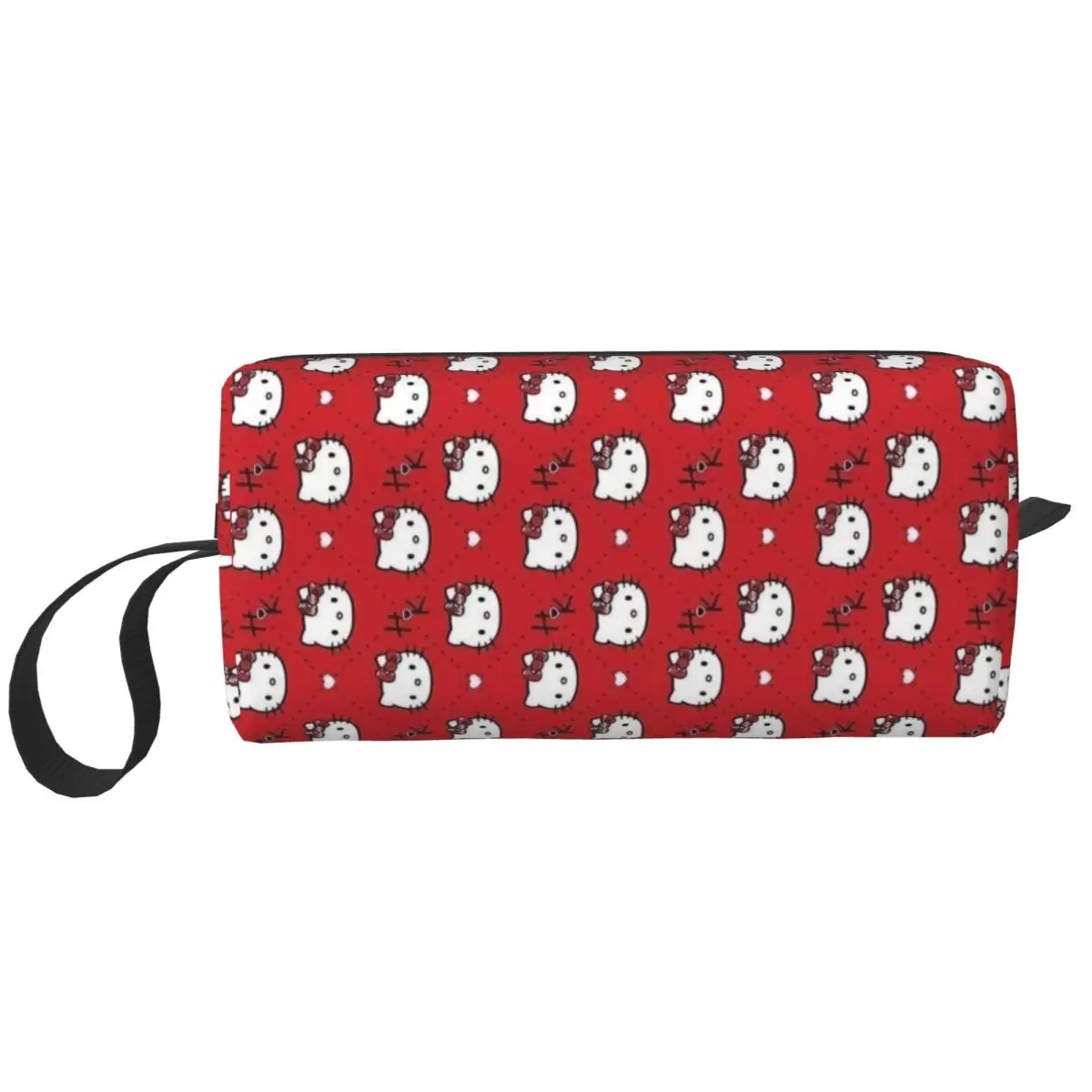 Rote Hallo Kitty Make-up Taschen niedlichen Cartoon Frauen Kosmetik tasche Trend Outdoor-Tasche für Geldbörse Lagerung