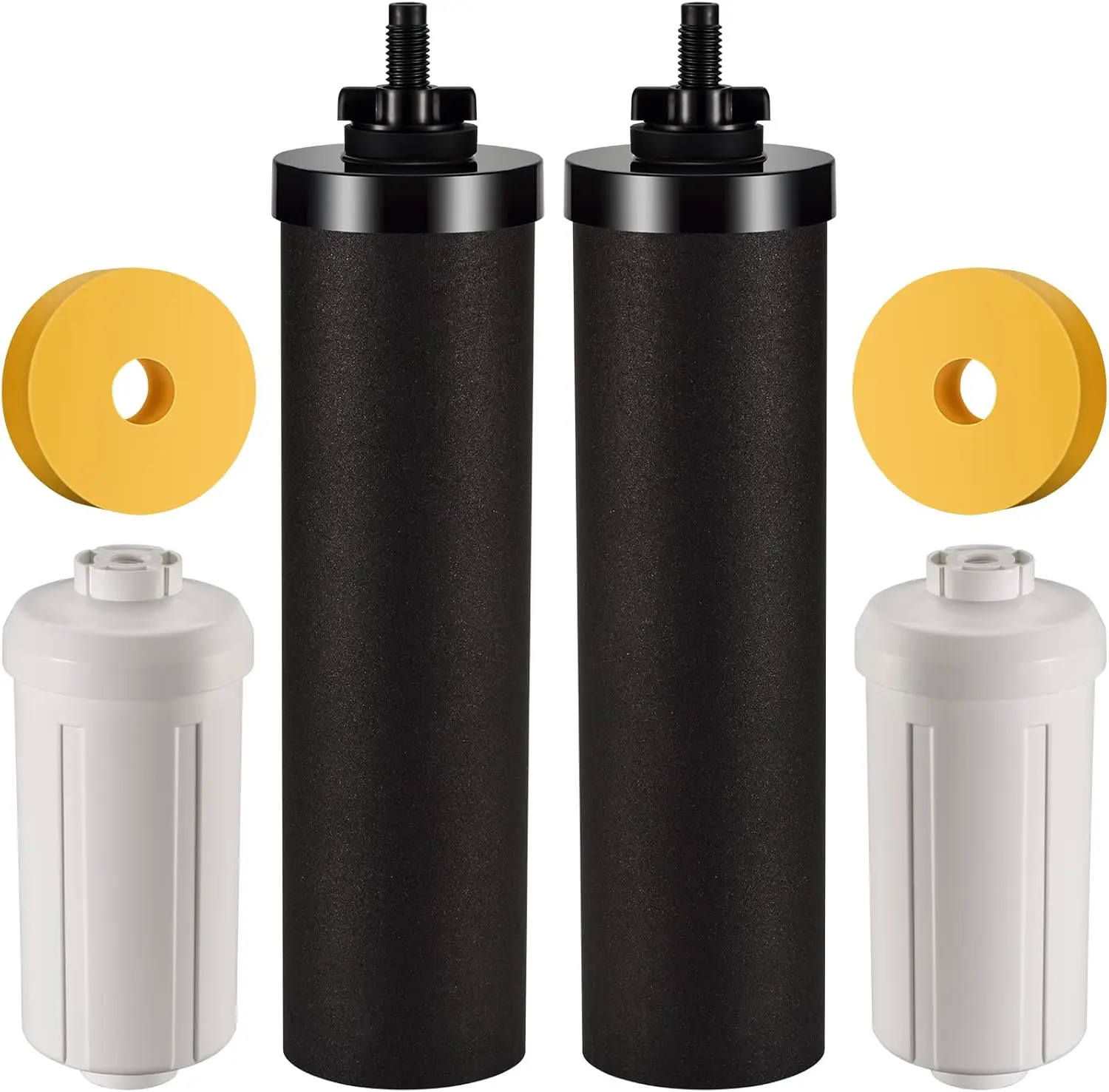 

Набор из 4 сменных фильтров для воды с черным и фторидным фильтрами для гравитационных систем