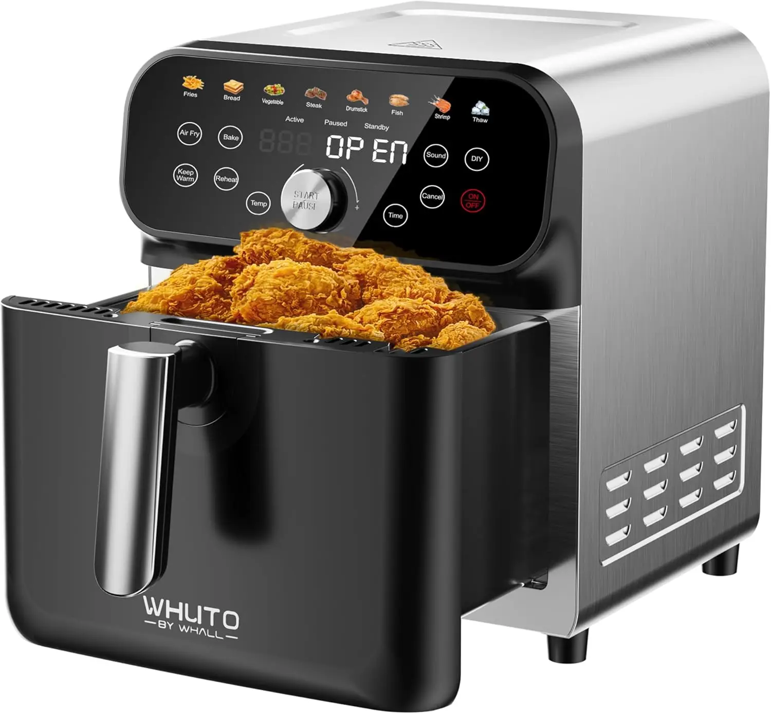 6QT Air Fryer Oven with LED Digital Touchscreen, 12 Preset Cooking Functions Air fryers, Bake, Reheat, Keep Warm