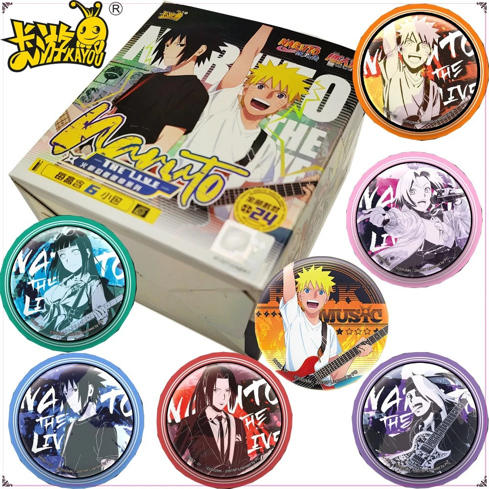 Original Kayou Naruto Anime Merchandise Kreative Abzeichen Weißblech Runde Broschen für Schüler Schultasche Zubehör Überraschungsgeschenke