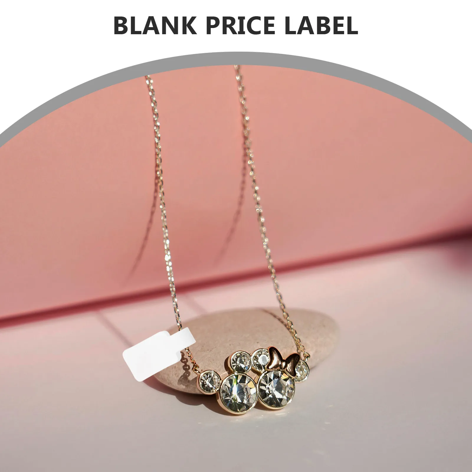 300Pcs Premium Kraft Paper Label Stickers Easy Remove Residue Free Jewelry Price Tags for Necklace Ring Bracelet Craft Shop