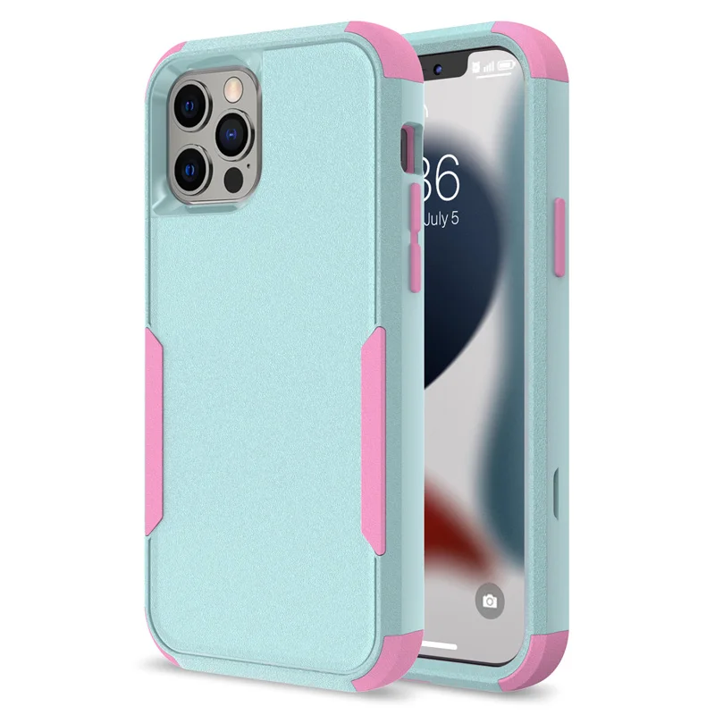 3 Layer Case for iPhone 15 14 13 12 11 Pro Max Mini XR XS Max 8 7 15Plus SE 2020 Luxury Armor Shockproof Soft Bumpers Hard Cover