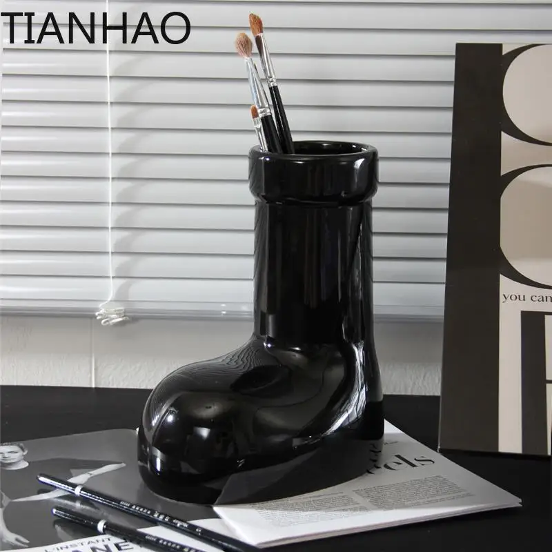 Nordic Style High-end Vase Shoe Shape Living Room Decorative Item Design Sense Creative Minimalist Vases Vaas Home Decoration