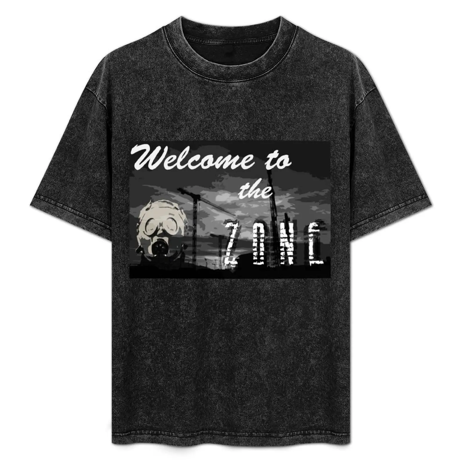 

STALKER 'Welcome to the Zone' cheeki breeki postcard T-Shirt t shirt men 100% cotton luxury brand man t shirt cotton T-Shirt