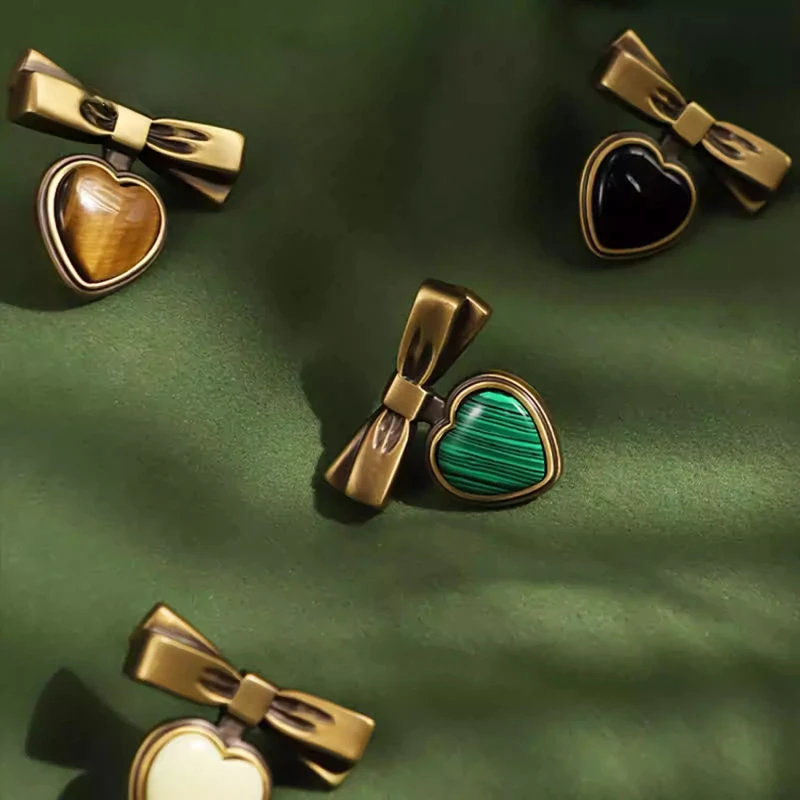 

Оригинальные ручки в форме банта, ручка для комода для девочек, бронзовая ручка в форме любви в стиле ретро