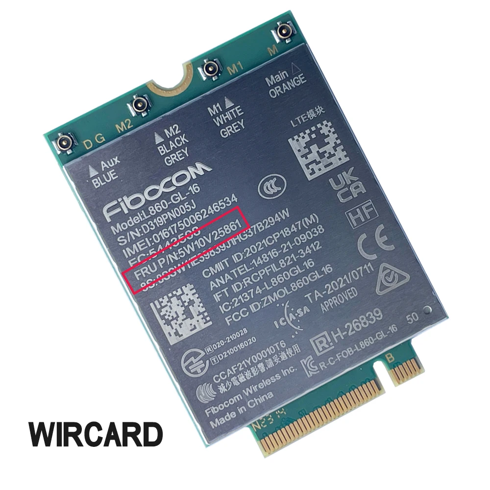 Imagem -03 - Módulo de Xmm 7560r Mais 4g Lte L860-gl16 Fru 5w10v25861 5w10v25839 Thinkpad L13 Gen3 L14 Gen3 L15 Gen3 Z13