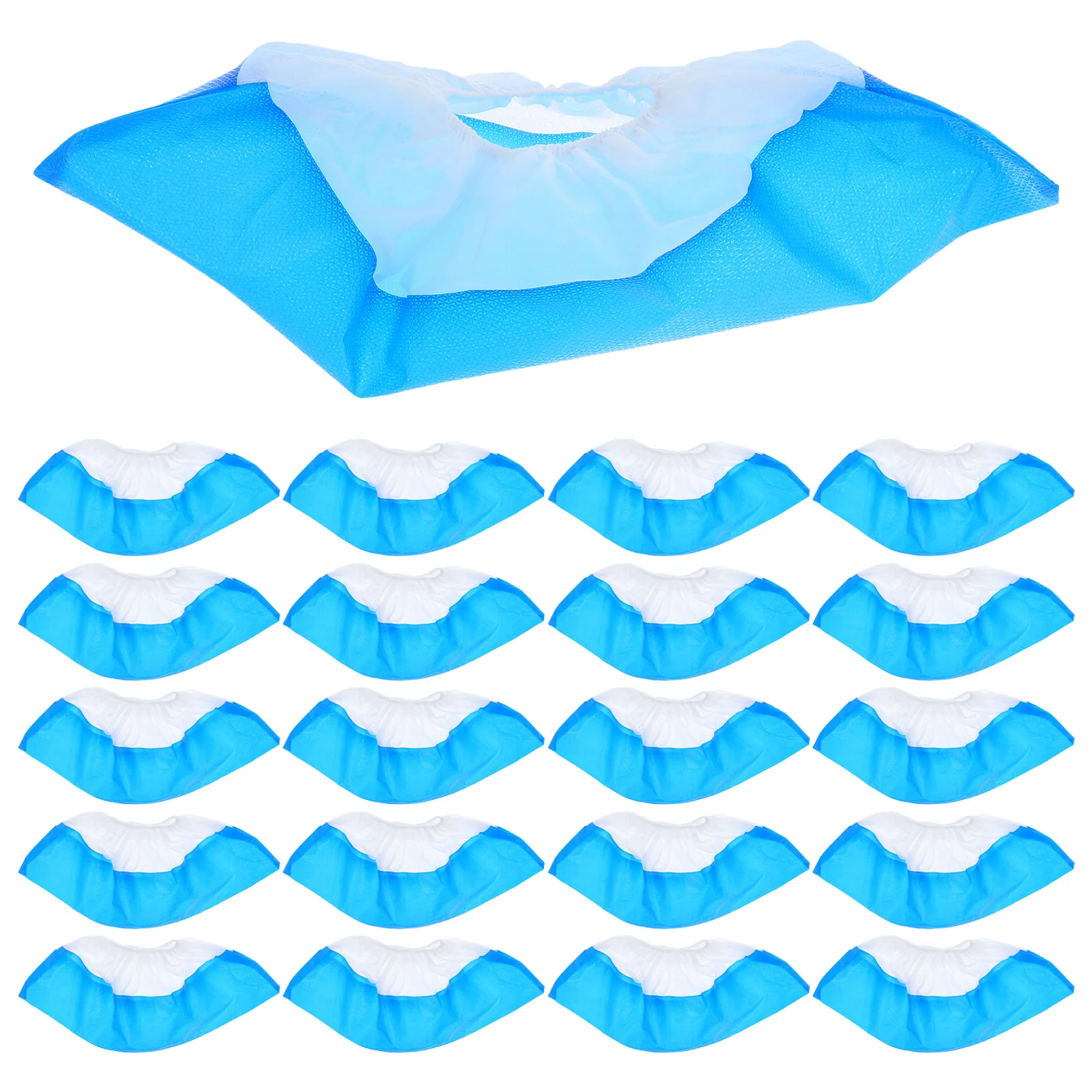 

50 Pcs Dust-proof and Anti-slip Shoe Cover Disposable Overshoes Water Foot Covers Boot Non-woven Fabric for Indoors