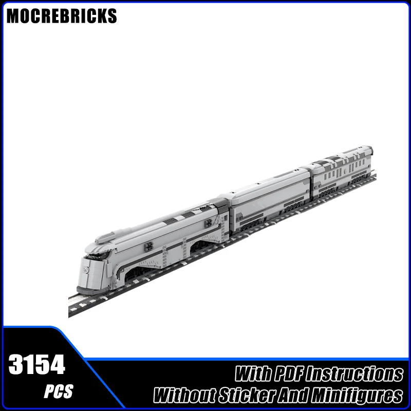 

MOC Snow Train C0002 Первый транспорт Пассажиры Каретка Поезд Строительные блоки Модель Кирпичи Игрушки для мальчиков Рождественский подарок