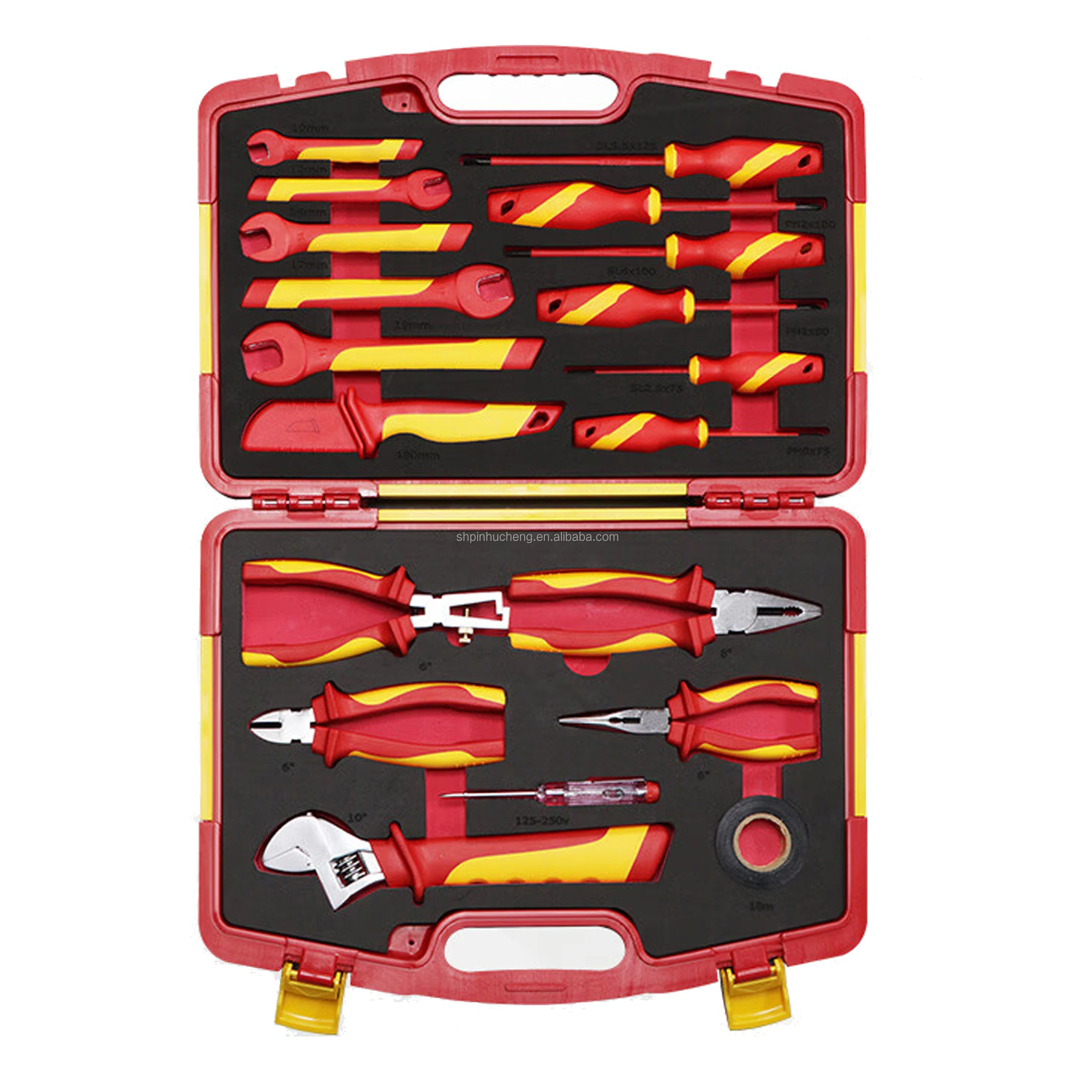 19PCS Auto Repair Insulation Tools - VDE Insulation Screwdriver, 1000V Insulation Cable Kit