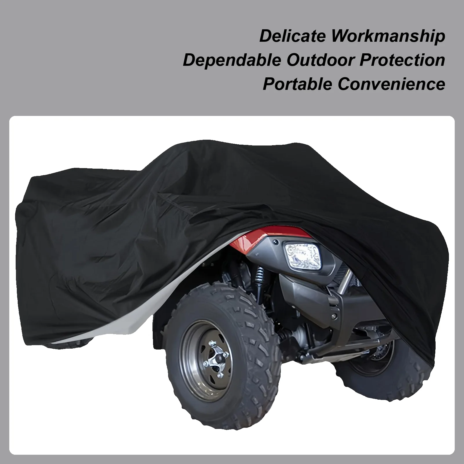 ATV Cover 210D Dustproof Windproof Protector Waterproof Cover For Beach Storage Garage Driveway Trail Farm Ranch