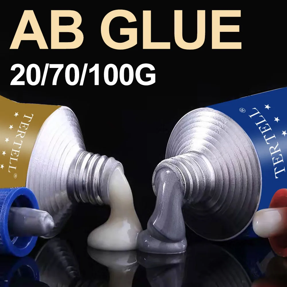 2PCS AB Glue Metal Repair Agent Strong Cold Welding Industrial Glue Heat Resistance Quick Drying Hard Plastics and Ceramics