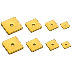 50pcs Stainless Steel Gold Square Flat Spacer Beads 4mm 5mm 6mm 8mm Loose Beads Charms for Jewelry Making DIY Bracelet Supplies