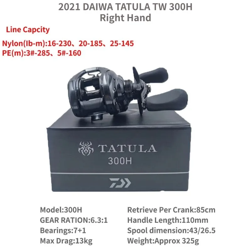 2021 DAIWA TATULA TW 300H 300HL 300HS 300HSL 300XS 300XSL Carretel