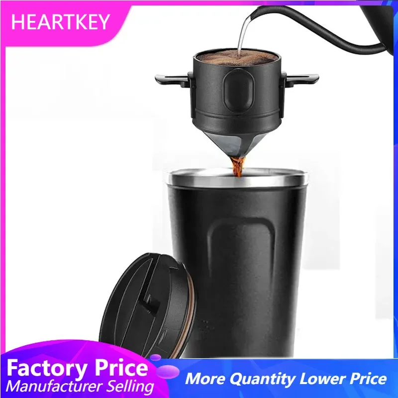 

Coffee Filter Hand-made Dripper Tea Cup Set Coffeeware Reusable Portable Travel Funnel Baskets