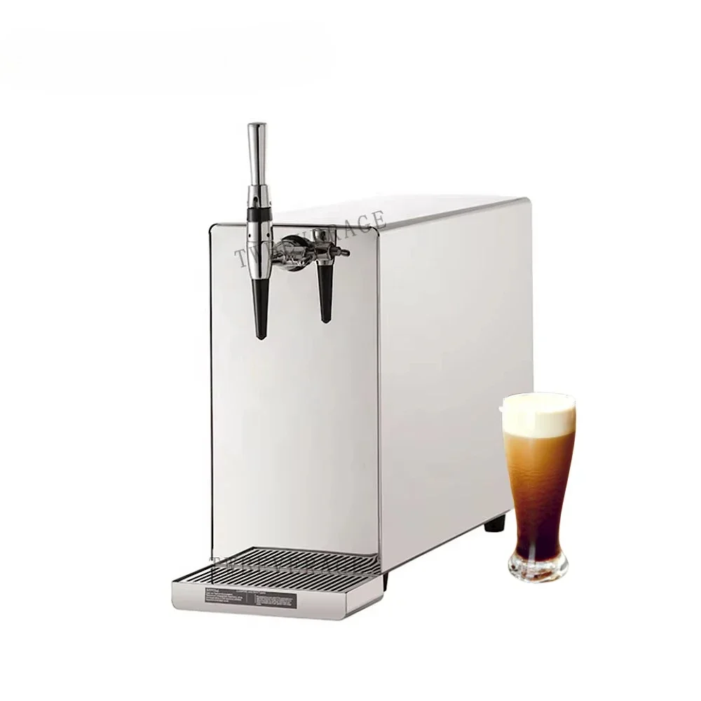 Desktop Stainless Steel 1-2 Taps Iced Cold Brew Nitro Coffee Tea Beer  Kegerator Dispenser Maker Machine