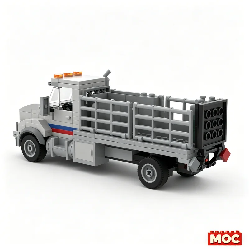 286PCS MOC Gas Cylinder Truck City Utility Vehicle Model Building Blocks Assembly Educational Toy Birthday Christmas Gift Kids
