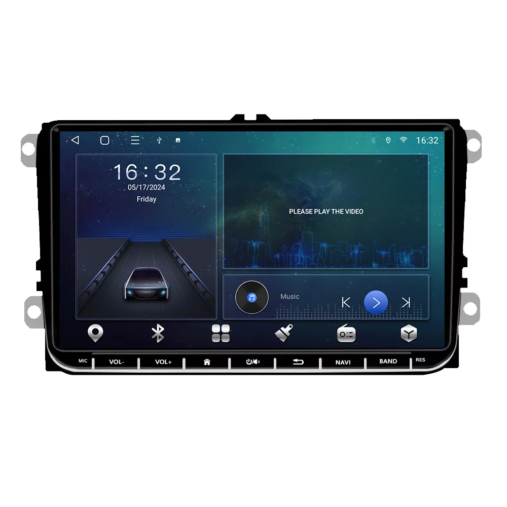BAIDAYU 9 Inch Universal GPS Navigator Wireless Navigation Carplay Android for Volkswagen Auto Radio Multimedia Player