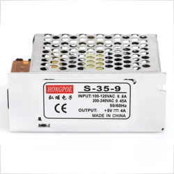 HONGPOE 35W 5V 9V Power Supply 5V7A 9V4A AC 100-240V Driver for LED Strip CCTV Small Size