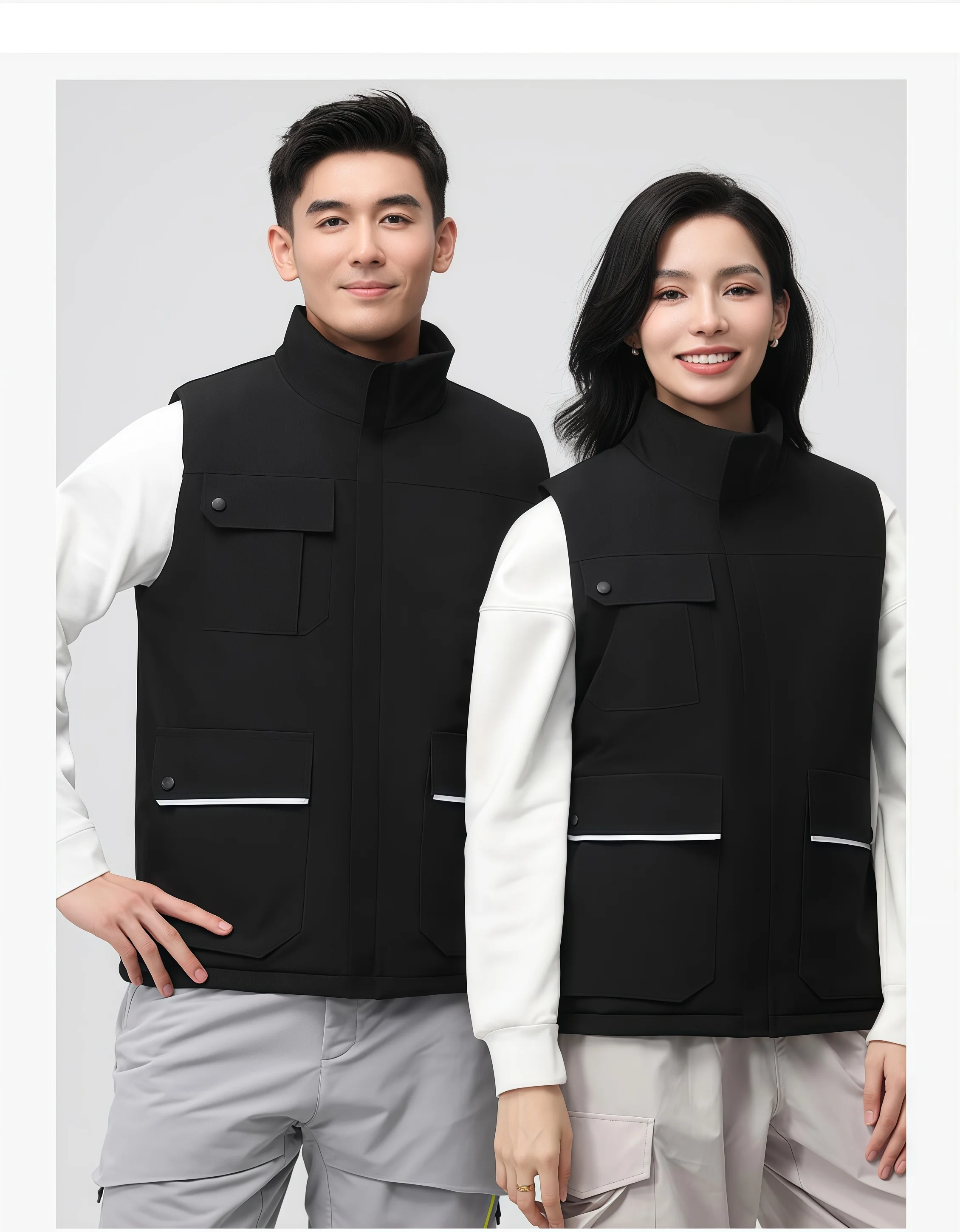 

Ультралегкий водонепроницаемый пуховик с индивидуальным логотипом, теплый зимний повседневный жилет без рукавов, портативный теплый жилет