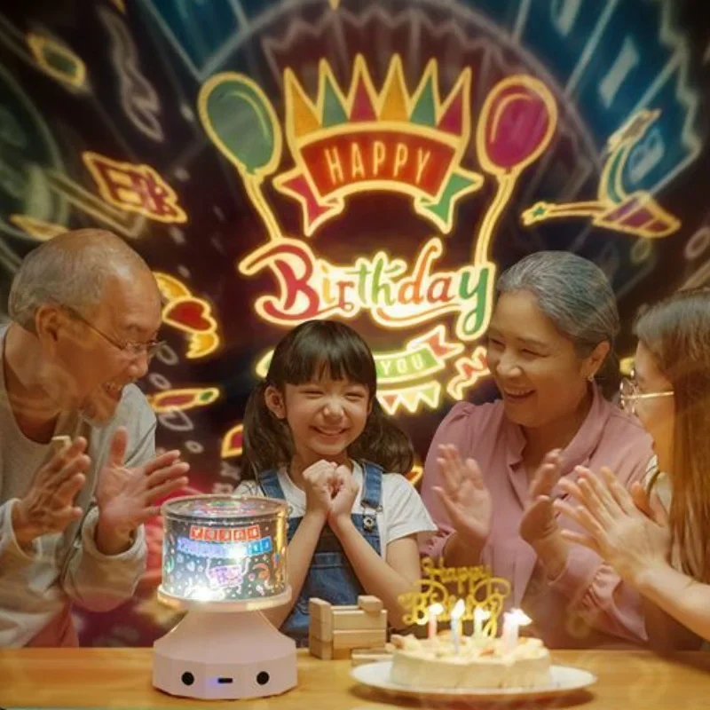 Starry Sky Projection Lamp Room Ambiance Night Light Bluetooth Speaker Dreamlike Children's Light-Up Toy