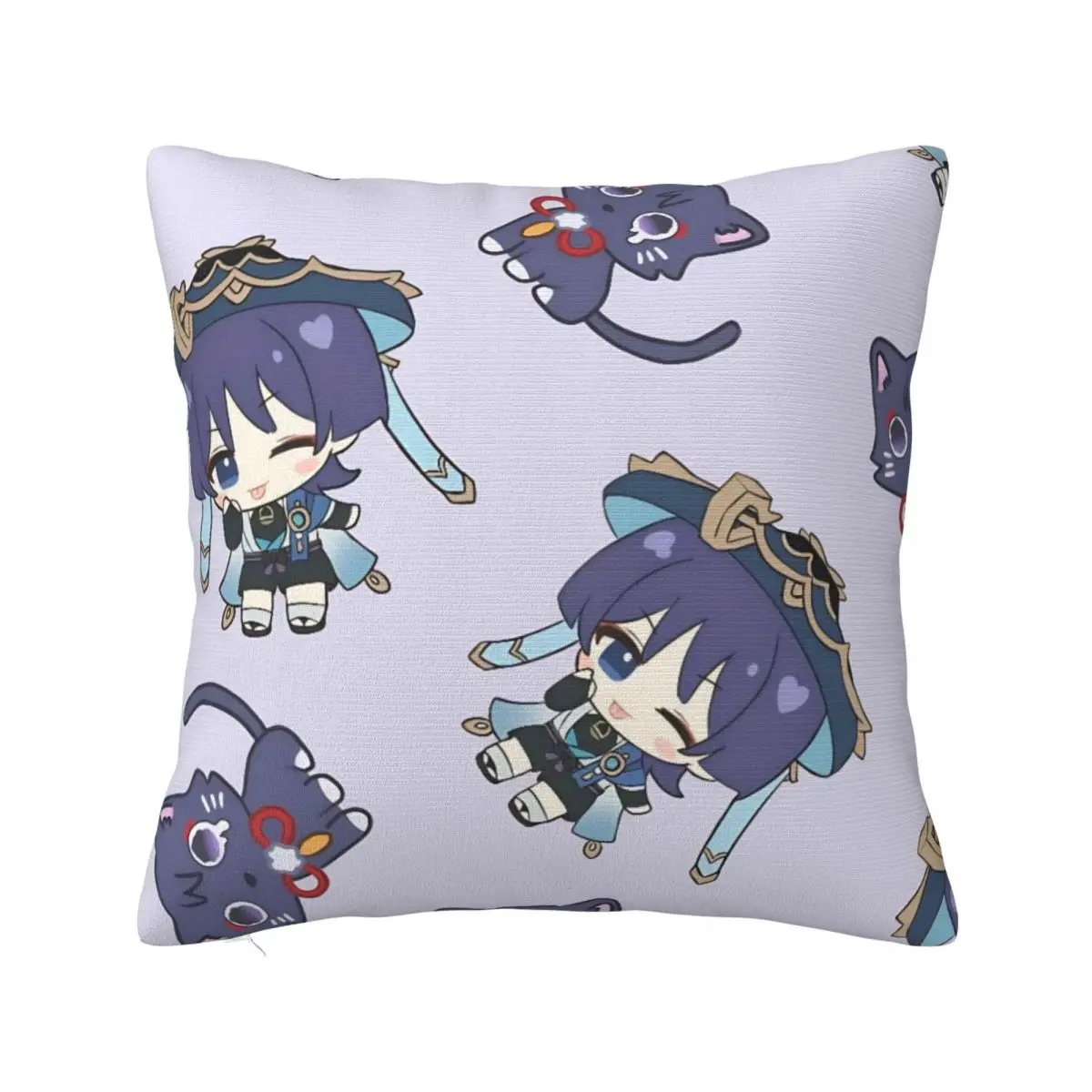 Genshin Impact Scaramouche Wanderer Pillowcase Soft Polyester Cushion Cover Decorative Pillow Case Cover Home Square 45*45cm
