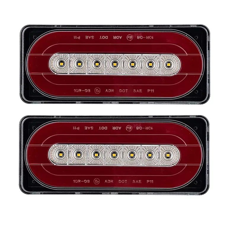 

Car LED Dynamic Turn Signal Lights 12V-24V Tail Light Warning Light Outline Lamp For Bus Trailer RV Truck MK-022