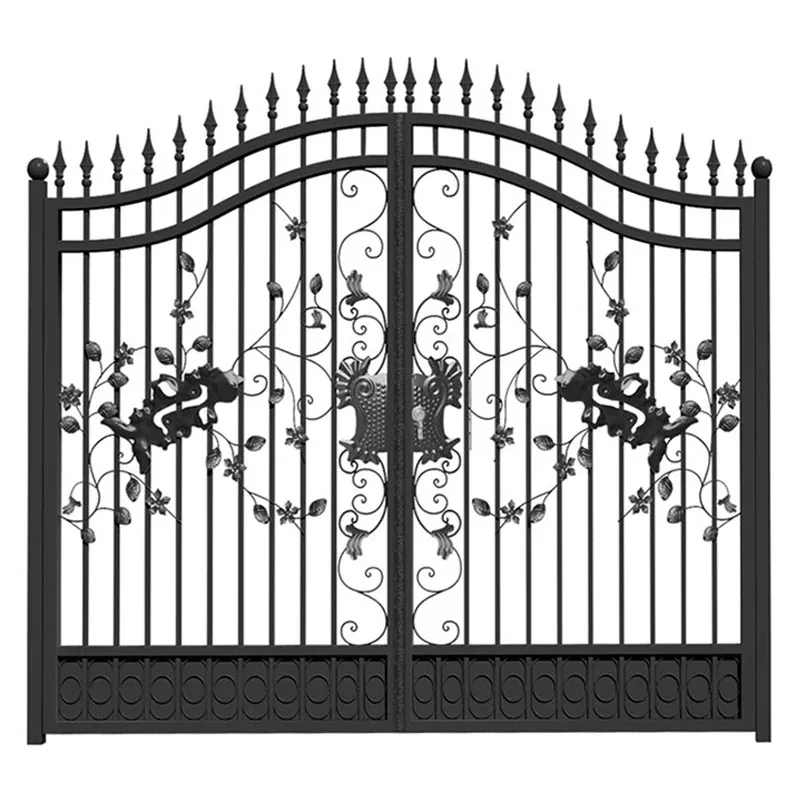 تصميم جديد الصين المورد الصينية النمط الأوروبي فيلا بوابة الحديد حديقة فناء المرآب مكافحة سرقة باب حديد كبير #6