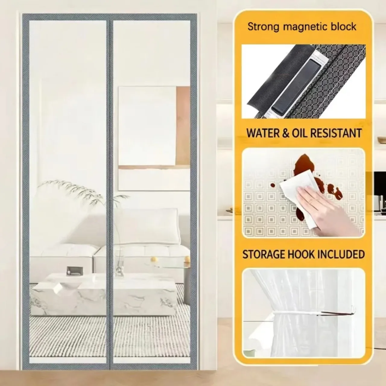 Door Curtain Made of Windproof, Cold Proof, Heat-insulating and Environmentally Friendly PVC Material That Is Easy To Install