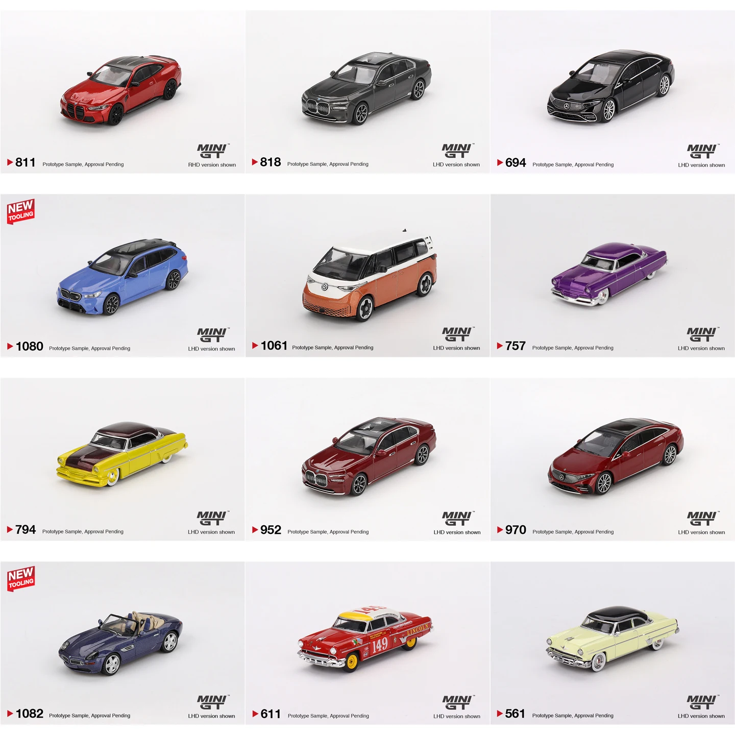 Kaido House +MINIGT Zeldzame 1/64 BMW M3 M4 Mercedes Volkswagen Lincoln Auto Alloy Model Auto's van Metaal Spuitgietmodel Kinderspeelgoed voor Jongens