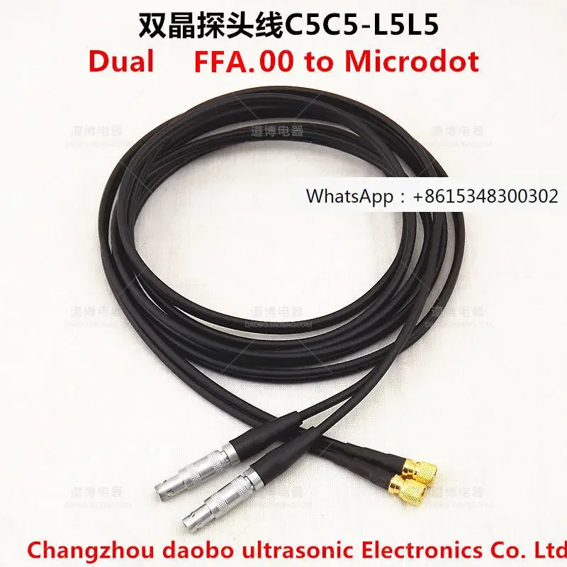 C5C5-L5L5 ultrasonic probe wire Dual FFA 00-Microdot M5 Double Crystal Line Thickness Testing and Flaw Detection