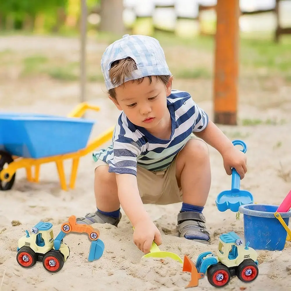 DIY انفصال البناء مركبة لعبة المسمار الجمعية لغز اللعب الطريق الأسطوانة جرافة هدايا عيد ميلاد الأطفال #3