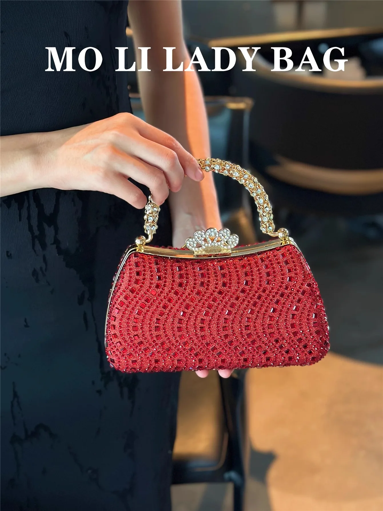 

Glitter Shiny Diamond Banquet Bag Wedding Party Clutch Purse Luxury Exquisite Women Handbag Fashion Shoulder Crossbody Bag
