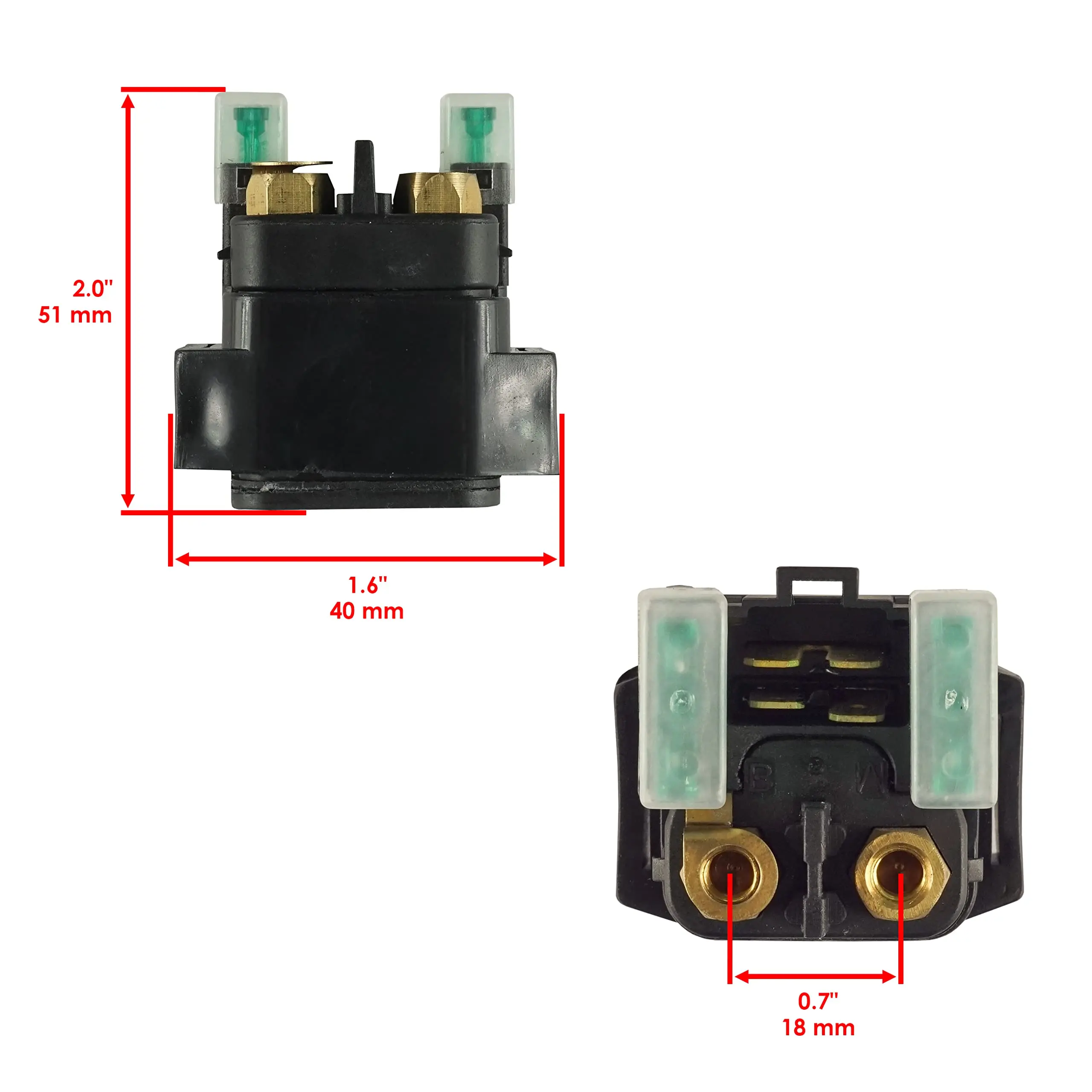 Starter with Relay Solenoid Compatible With Yamaha OEM 1CT-81890-00-00 Suzuki KingQuad 750 LT-A750X LT-A750XP LT-A750XZ 09-21