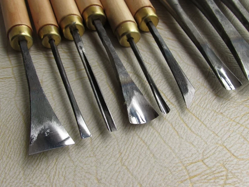 10-teiliges Holzschnitzerei-Meißel-Set, Handwerkzeuge für Wurzelschnitzerei & Holzskulptur, Grobformung & Feinbearbeitungswerkzeuge – Detail 6