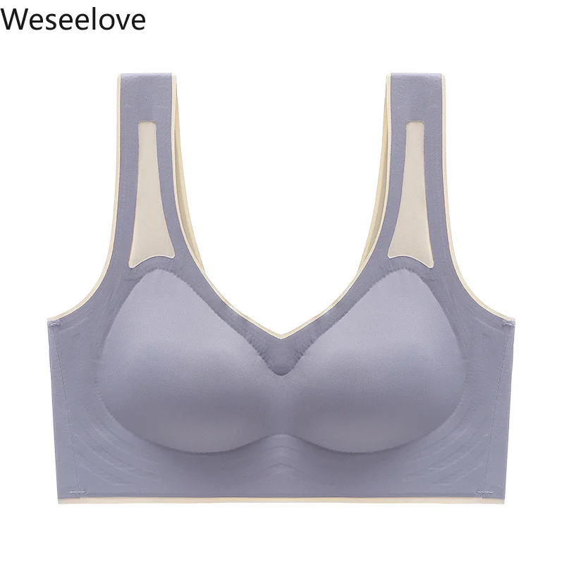 

Weseelove Sports Bras for Women Without Frame Bh Push Up Bra Without Bones Lingerie Sexy Plus Size Big Size Women Clothing X60-2