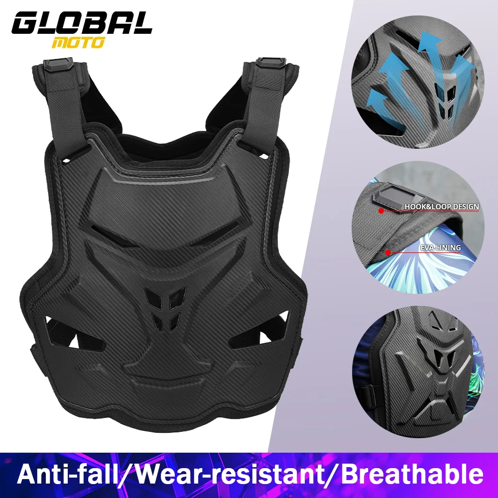 

Men's Motorcycle Armor Vest Wear-resistant Anti-fall Motocross Jacket Body Armor Motorbike Chest Protector Moto Riding Clothing